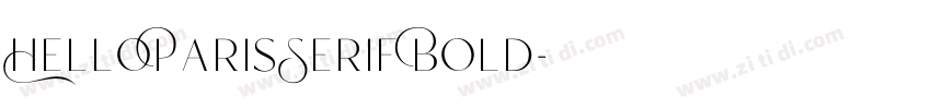 HelloParisSerif Bold字体转换